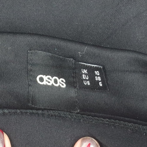 ASOS Women’s Black Beaded A-Line Knee Length Skirt Size 10