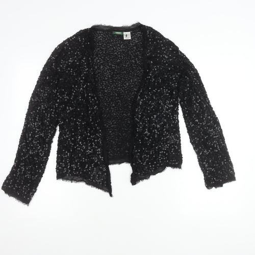 La Redoute Women’s Black Sequin Cardigan Size 8 Party Knit