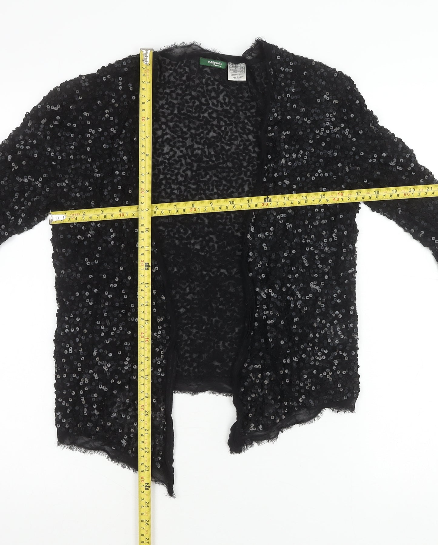 La Redoute Women’s Black Sequin Cardigan Size 8 Party Knit