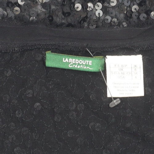 La Redoute Women’s Black Sequin Cardigan Size 8 Party Knit