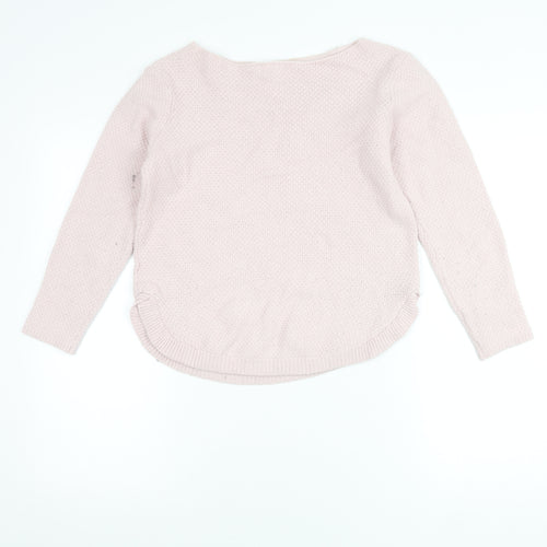 Monsoon Womens Pink Boat Neck Alpaca Blend Jumper Size S
