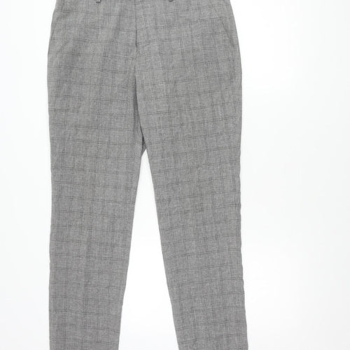 Taylor & Wright Men's Grey Check Slim Fit Dress Trousers 32W 31L
