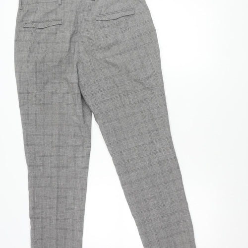 Taylor & Wright Men's Grey Check Slim Fit Dress Trousers 32W 31L