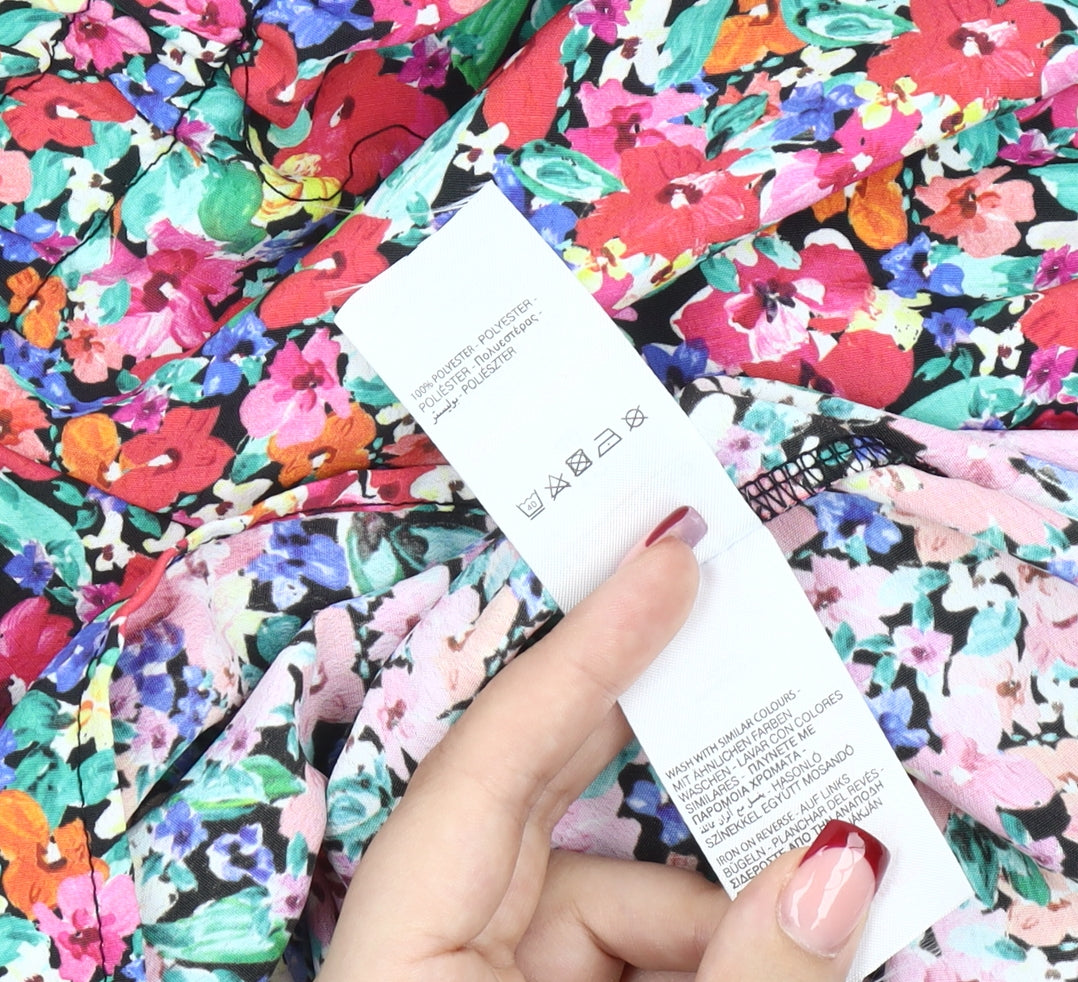 Peacocks Women's Multicoloured Floral Off Shoulder Blouse Size 12