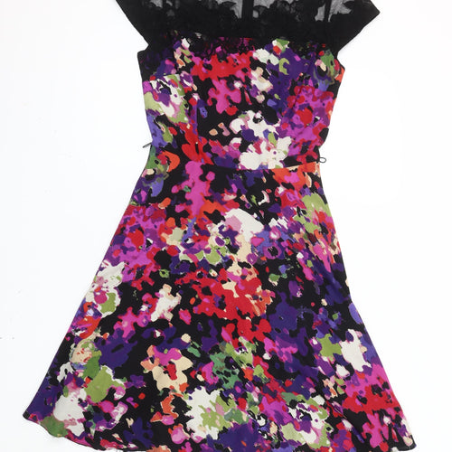 Coast Women’s Multicoloured Floral A-Line Knee Length Dress Size 6