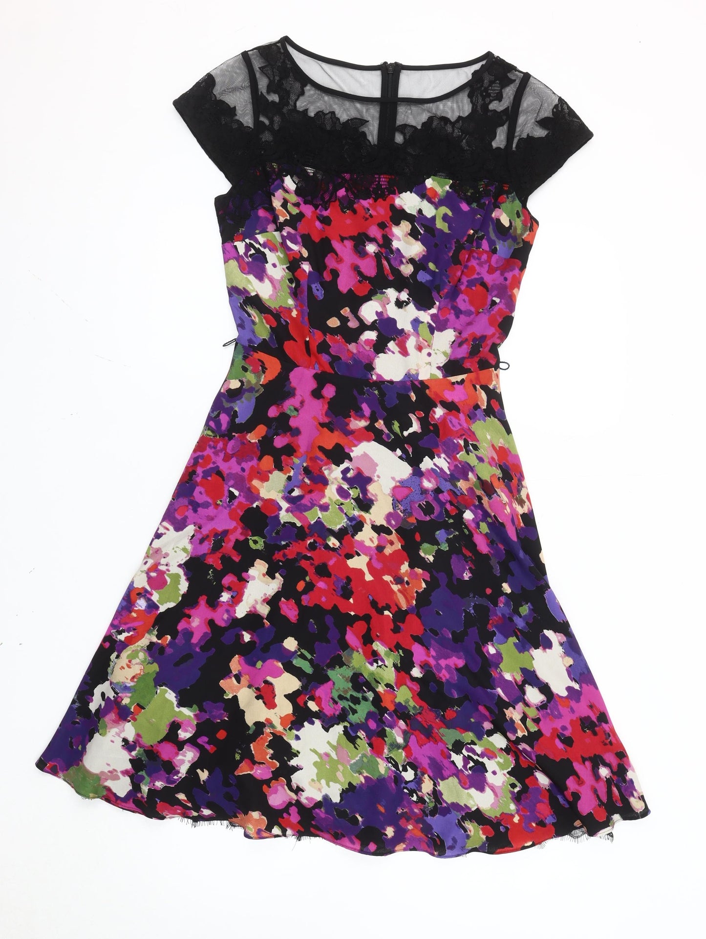 Coast Women’s Multicoloured Floral A-Line Knee Length Dress Size 6