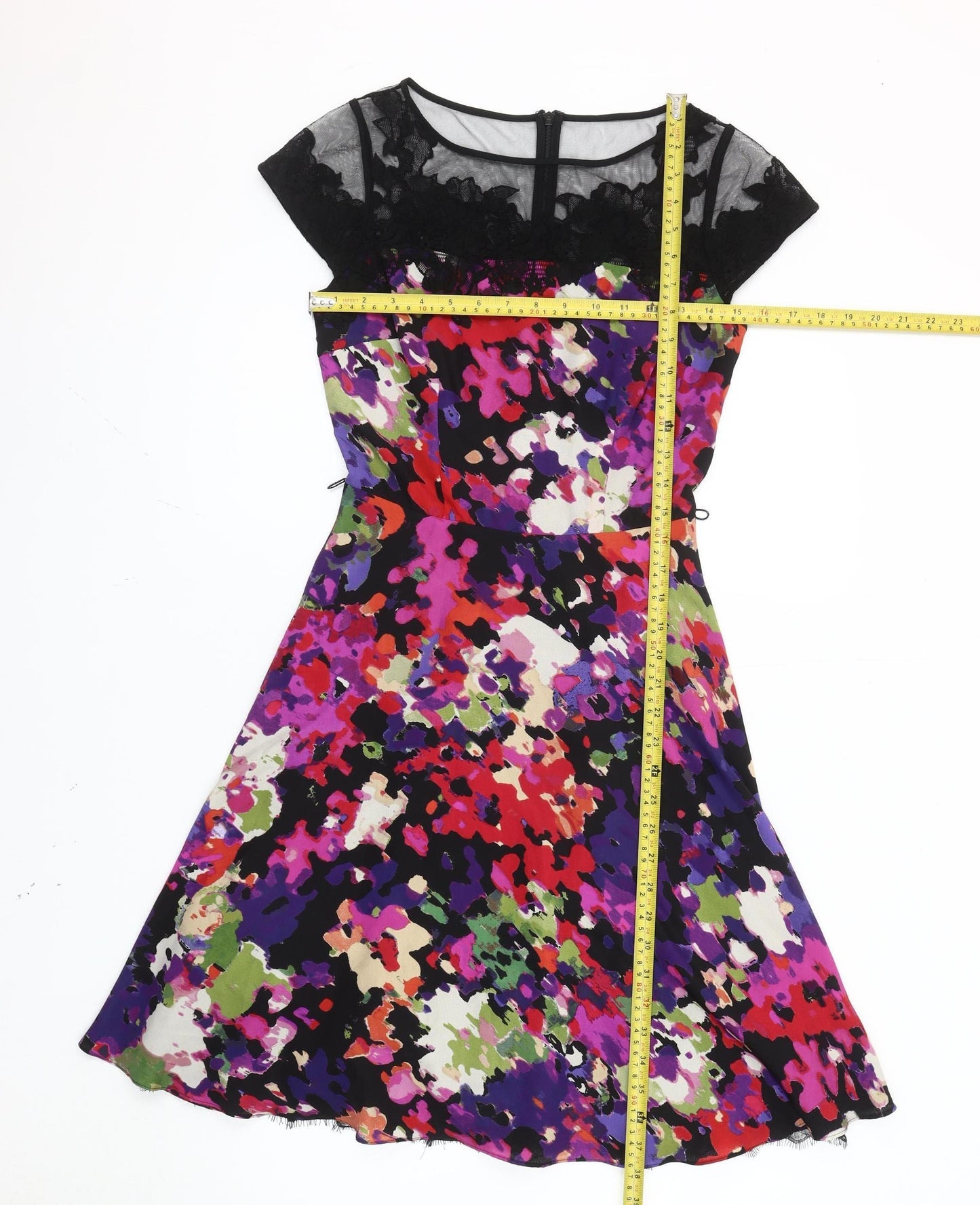 Coast Women’s Multicoloured Floral A-Line Knee Length Dress Size 6