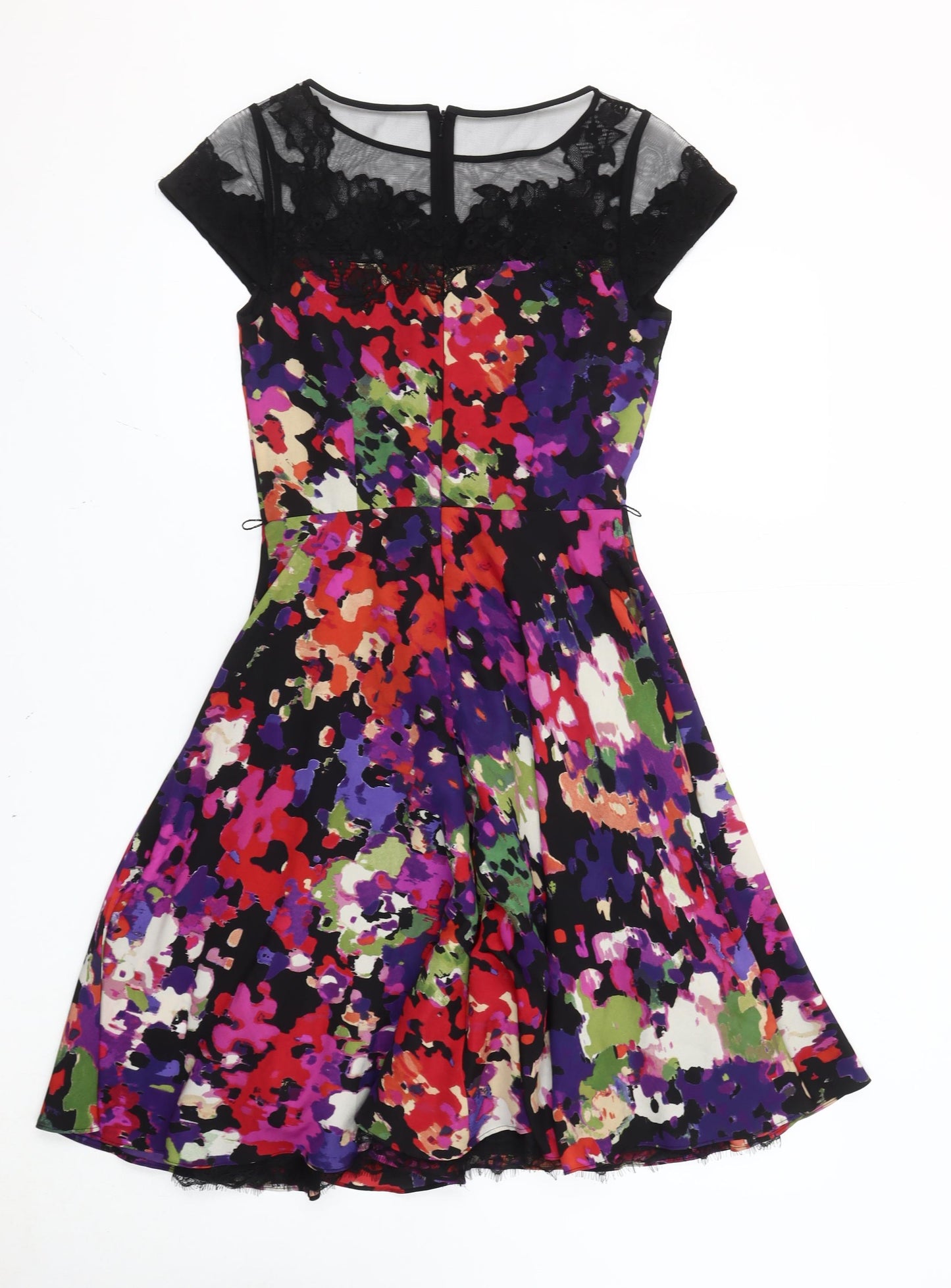 Coast Women’s Multicoloured Floral A-Line Knee Length Dress Size 6