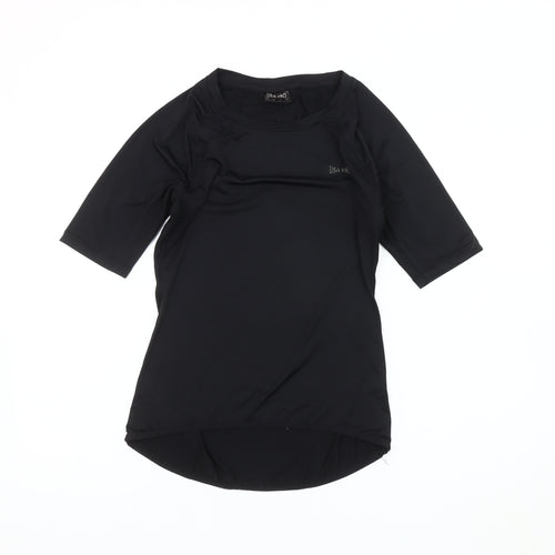 USA Pro Women’s Black Slim Fit Short Sleeve Gym T-Shirt UK 10