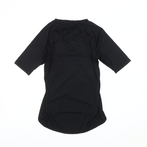 USA Pro Women’s Black Slim Fit Short Sleeve Gym T-Shirt UK 10