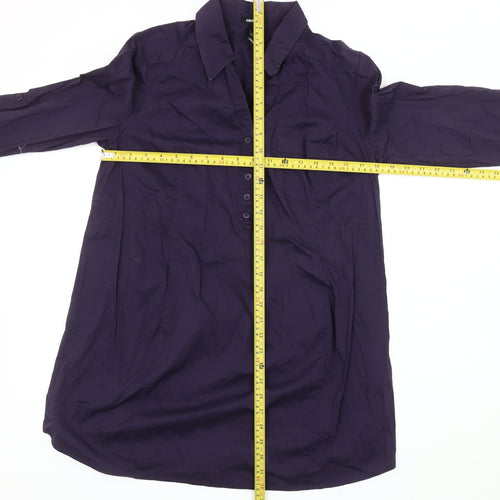 H&M Mama Women's Purple Maternity Tunic Shirt Size 12 Long Sleeve