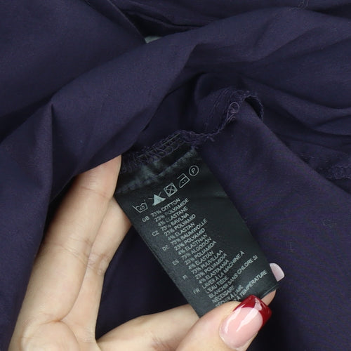 H&M Mama Women's Purple Maternity Tunic Shirt Size 12 Long Sleeve