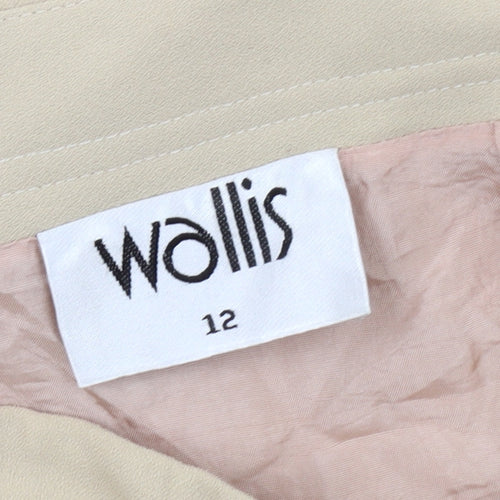 Wallis Women’s Beige Midi Pencil Skirt Size 12 High Waist Lined