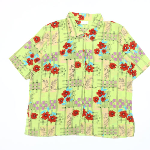Michael Gold Women’s Multicoloured Floral Hawaiian Button-Up Shirt XL