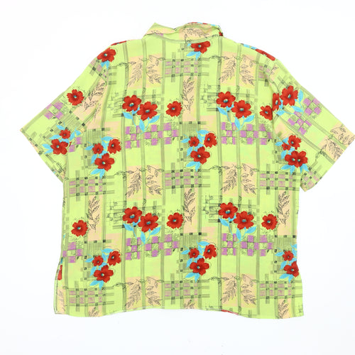 Michael Gold Women’s Multicoloured Floral Hawaiian Button-Up Shirt XL
