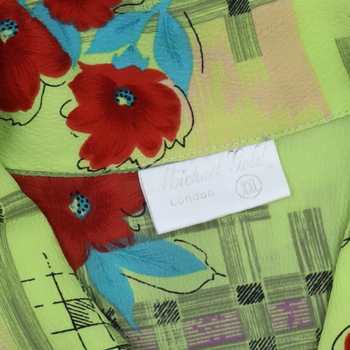 Michael Gold Women’s Multicoloured Floral Hawaiian Button-Up Shirt XL