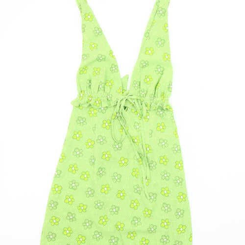 Labelrail Green Floral Slip Dress Women’s Size 8 Summer Party Wear