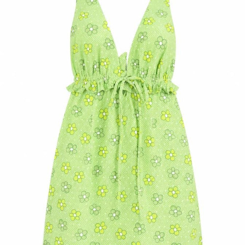 Labelrail Green Floral Slip Dress Women’s Size 8 Summer Party Wear