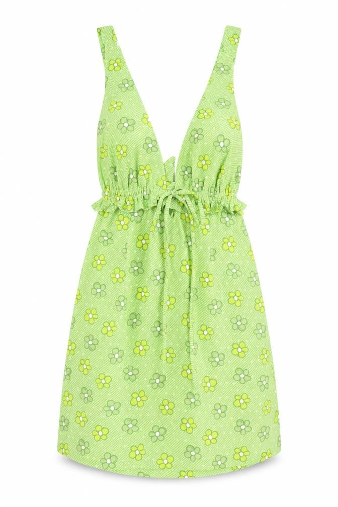Labelrail Green Floral Slip Dress Women’s Size 8 Summer Party Wear