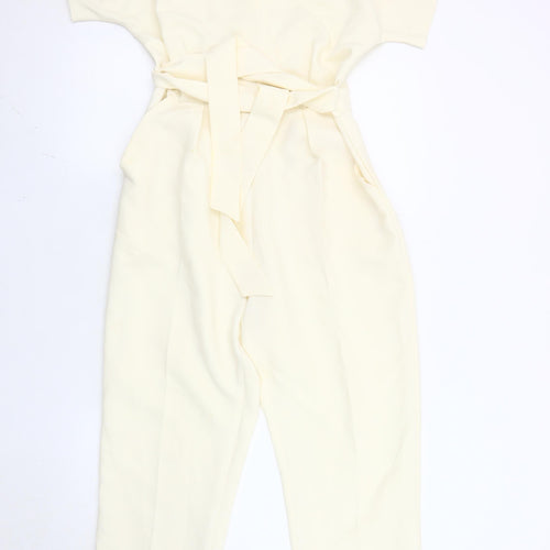 Closet London Women’s Ivory UK 8 Belted Kimono Sleeve Jumpsuit