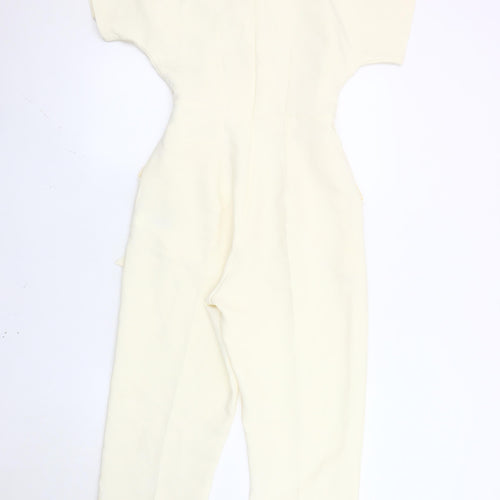 Closet London Women’s Ivory UK 8 Belted Kimono Sleeve Jumpsuit