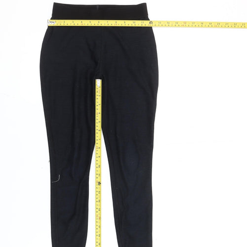 Next Girls Black 10 Years Slim Fit Activewear Leggings Cotton Blend