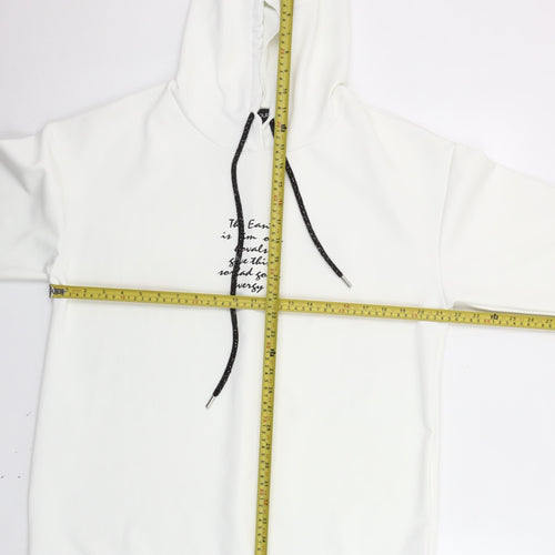 Yours Women’s White UK 16 Pullover Hoodie Raglan Sleeve Autumn Winter