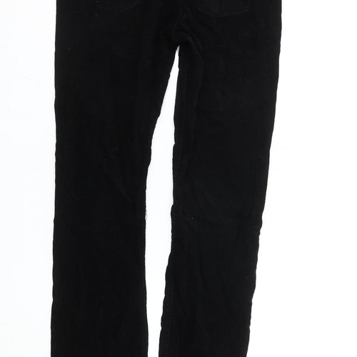 Marks and Spencer Men's Black Corduroy Straight Leg Trousers 34W 33L
