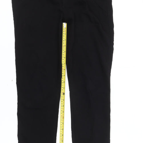 Zara Woman Black Slim Fit Zip Accent Women's Trousers L