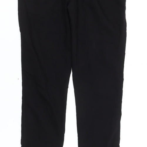 Zara Woman Black Slim Fit Zip Accent Women's Trousers L