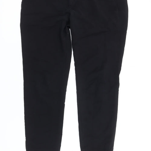 Zara Woman Black Slim Fit Twill Trousers Women's L Workwear Business Stretch