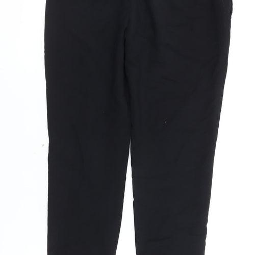 Zara Woman Black Slim Fit Twill Trousers Women's L Workwear Business Stretch