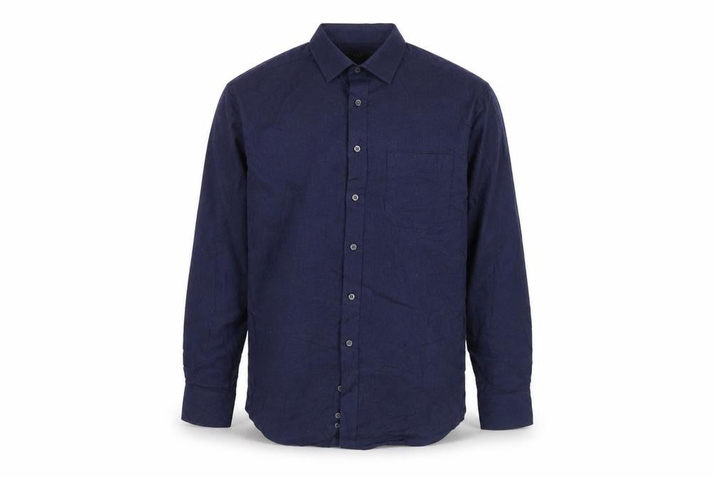 Marks and Spencer Men’s Blue Cotton Twill Regular Fit Shirt 14.5in