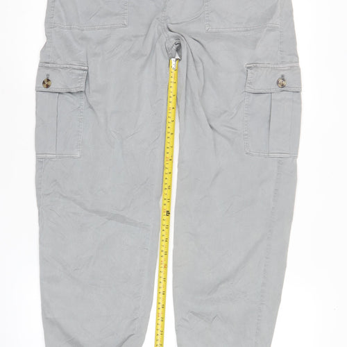 Marks and Spencer Women’s Grey Cargo Trousers Size 16 Regular Fit