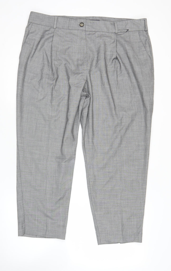 Marks and Spencer Women’s Grey Size 20 Pleated Dress Pants Office Workwear