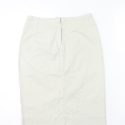 WOMAN Women’s Beige Knee Length Stretch Cotton Pencil Skirt S