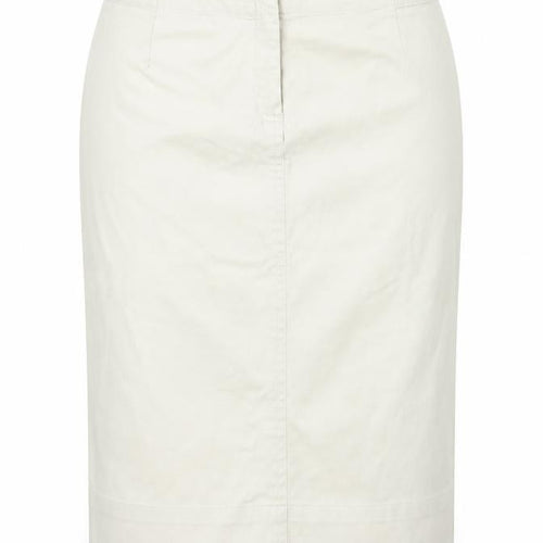 WOMAN Women’s Beige Knee Length Stretch Cotton Pencil Skirt S