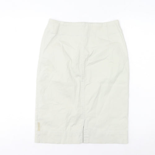 WOMAN Women’s Beige Knee Length Stretch Cotton Pencil Skirt S