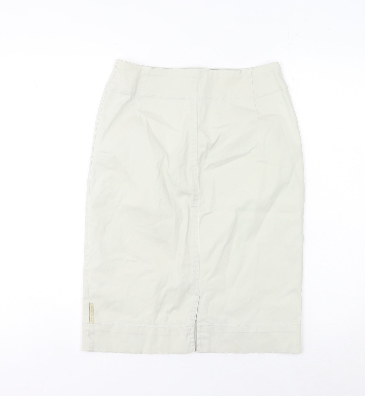 WOMAN Women’s Beige Knee Length Stretch Cotton Pencil Skirt S