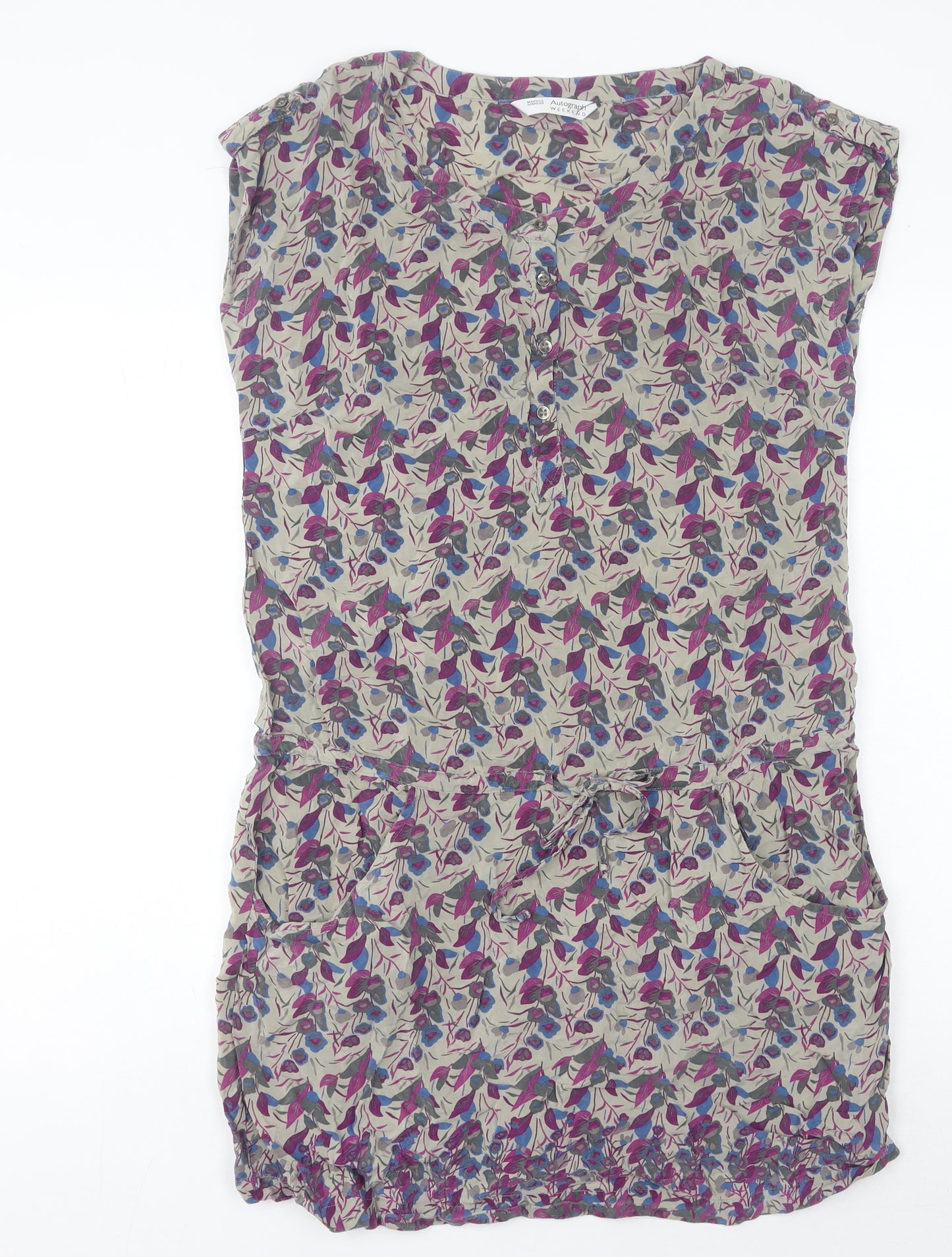 Marks and Spencer Women’s Multicoloured Floral Shift Dress Size 12