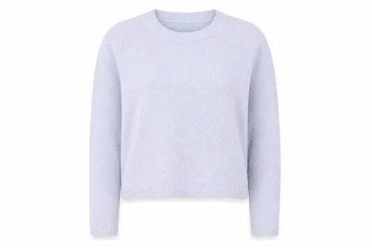 Front view of French Connection Women's Purple Wool Blend jumper M