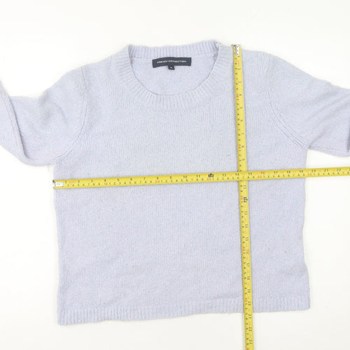 French Connection Women's Purple Wool Blend Pullover Jumper M
