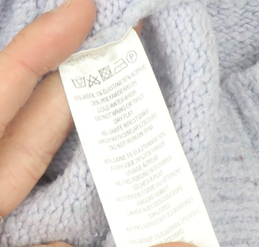 French Connection Women's Purple Wool Blend Pullover Jumper M