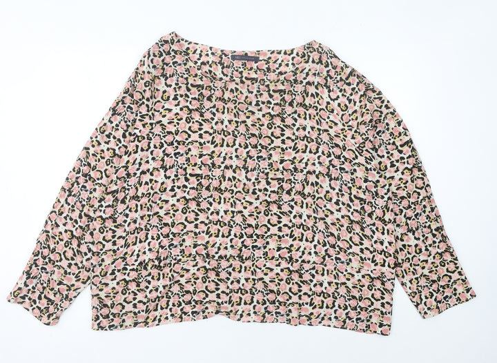 Marks and Spencer Women’s Multicoloured Leopard Print Blouse Size 14