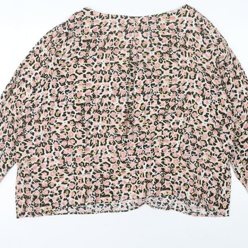 Marks and Spencer Women’s Multicoloured Leopard Print Blouse Size 14