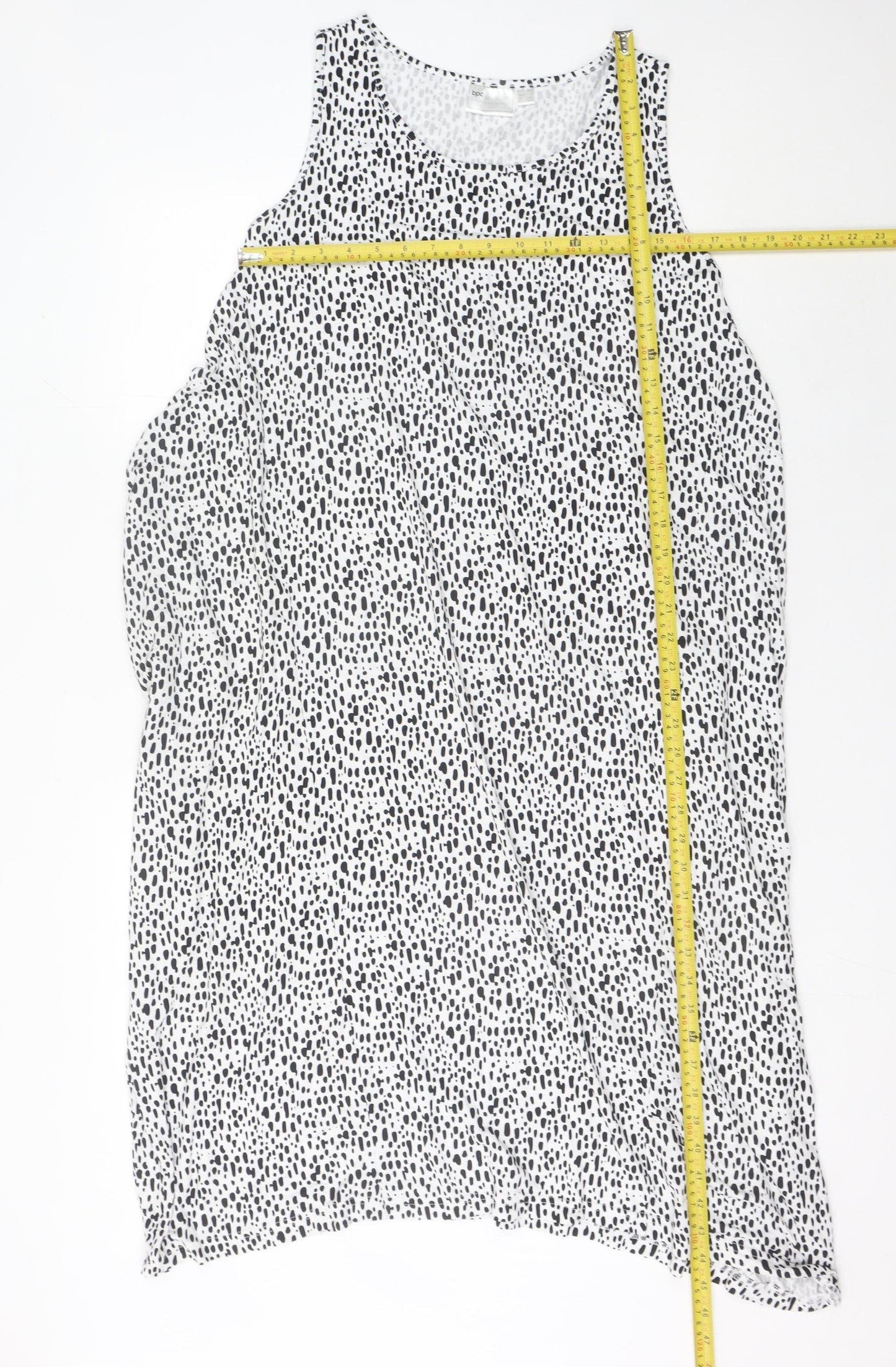 bpc Selection Women’s Black Animal Print M Tank Dress Knee Length