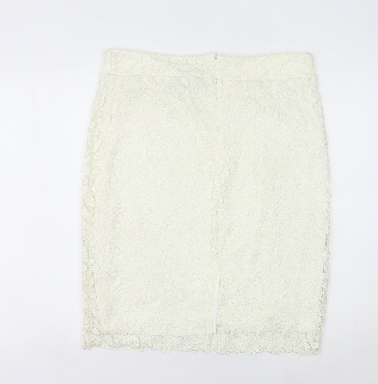 Matalan Ivory Lace Pencil Skirt Women’s Size 16 Knee Length Formal Wear