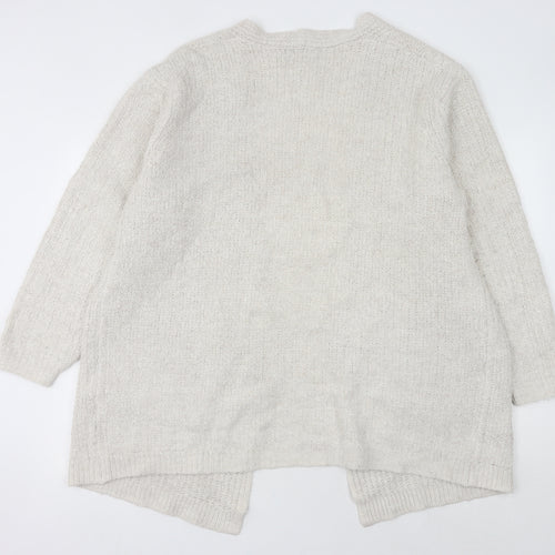 Marks and Spencer Women’s Beige L Chunky Knit Long Sleeve Cardigan