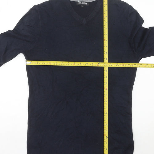 Debenhams Men’s Blue V-Neck Long Sleeve Pullover Jumper S Regular