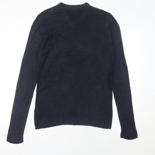 Debenhams Men’s Blue V-Neck Long Sleeve Pullover Jumper S Regular